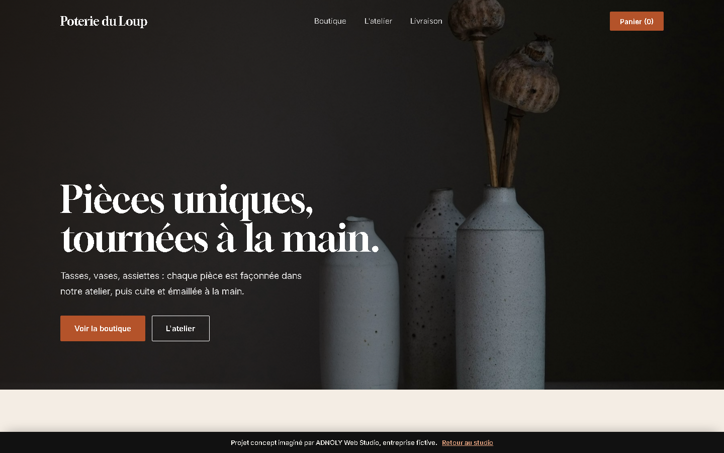 Capture du site concept Poterie du Loup